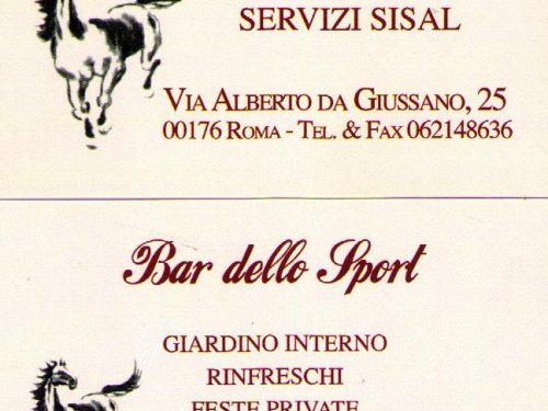 BAR DELLO SPORT GIARDINO INTERNO RINFRESCHI FESTE PRIVATE – CATERING 00176 ROMA PRENESTINA